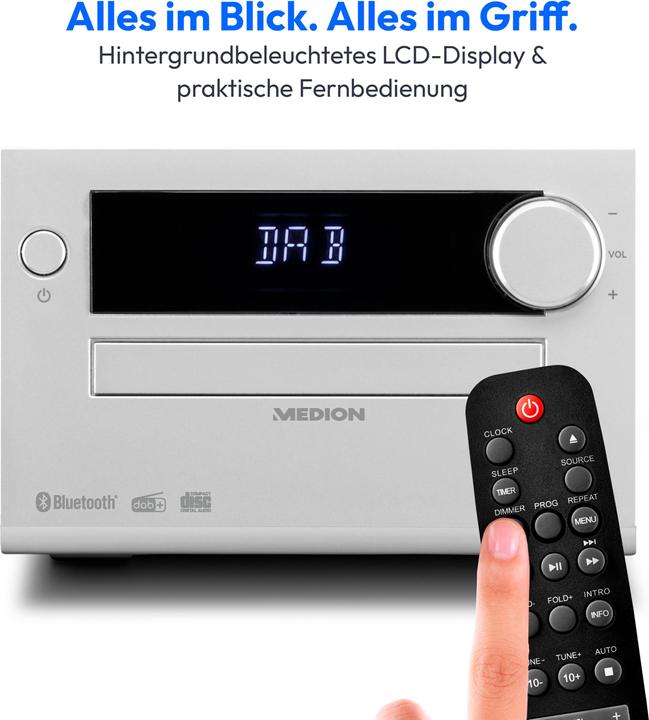 Image du produit Medion LIFE E64482 (Lecteur de CD, Bluetooth, 1x 30 W)