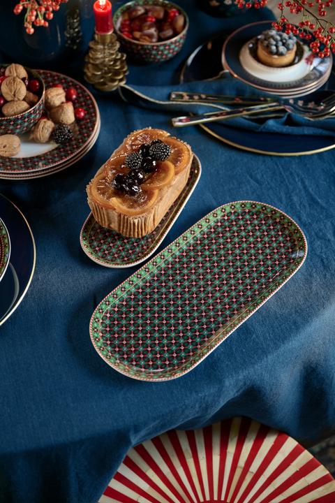 Immagine prodotto PIP Studio Piatto per dolci Berry Blues verde trifoglio 33x15,5cm