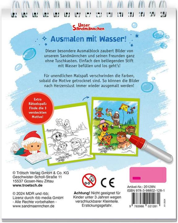 Produktbild Unser Sandmännchen Zaubermalspass mit Wasserstift