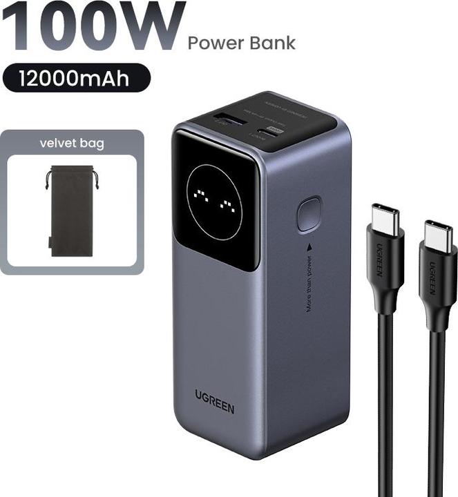 Produktbild Ugreen Fast Charging Powerbank (12000 mAh, 100 W, 44.40 Wh)