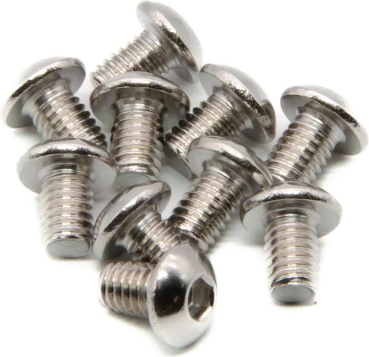 Image du produit Purecrea 10 vis à tête cylindrique bombée M4x6mm Set inoxydable