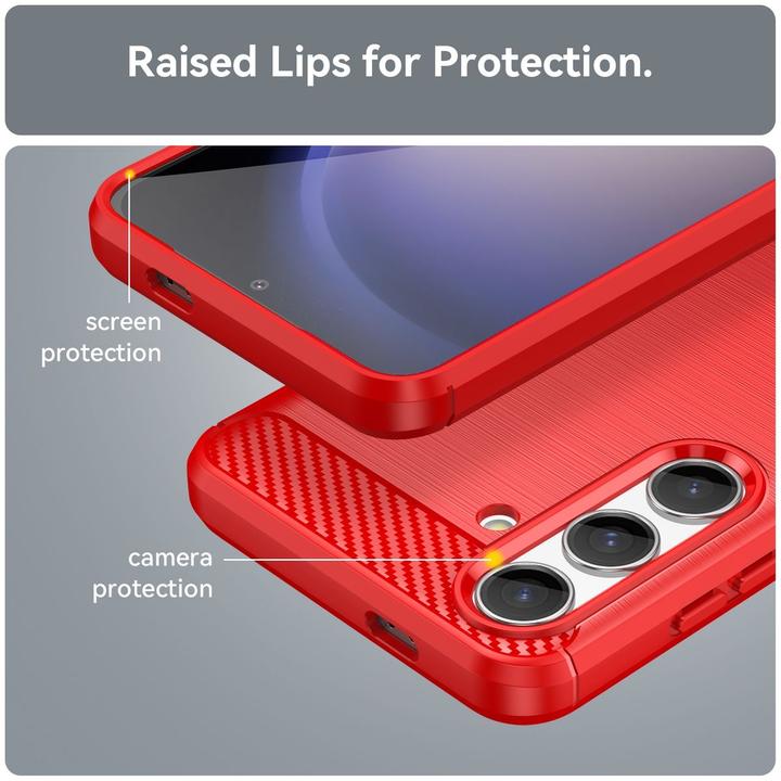Produktbild Amazon Hülle für Samsung Galaxy S24 5G Schutz Handy Case Cover Carbon Etuis Bumper Neu (Samsung Galaxy S24+)