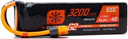 Actual product image Spektrum LiPo Pack 3200mAh 4S 14.8V Smart G2 LiPo 100C IC3 (14.80 V, 3200 mAh)
