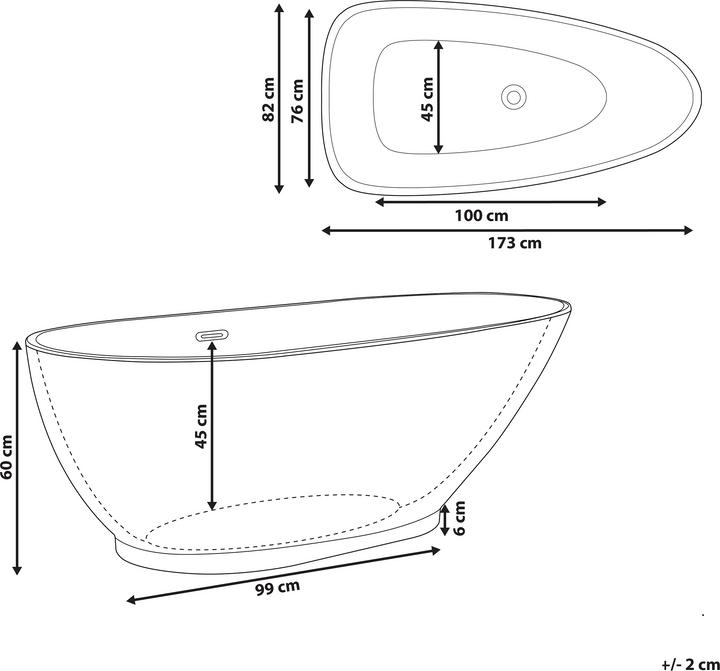 Image du produit Beliani Guiana (240 l, 173 cm, 82 cm)