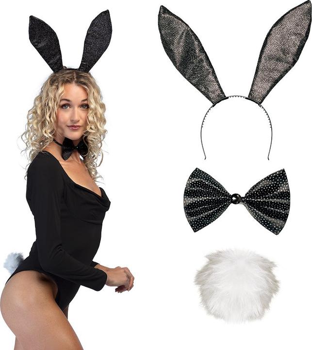 Produktbild Boland Sparkling Bunny Hasen Set:Tiara, Fliege und Schwanz