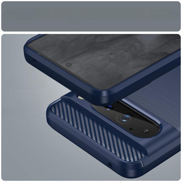 Immagine prodotto Cover-Discount Google Pixel 8 Pro - Custodia in metallo effetto carbonio blu (Google Pixel 8 Pro)