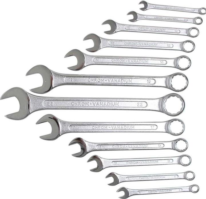Produktbild BGS Maul-Ringschlüssel-Satz (22 mm, 8 mm, 10  mm, 14 mm, 11 mm, 7 mm, 12 mm, 19 mm, 17 mm, 20 mm, 13 mm, 6 mm, 9 mm)