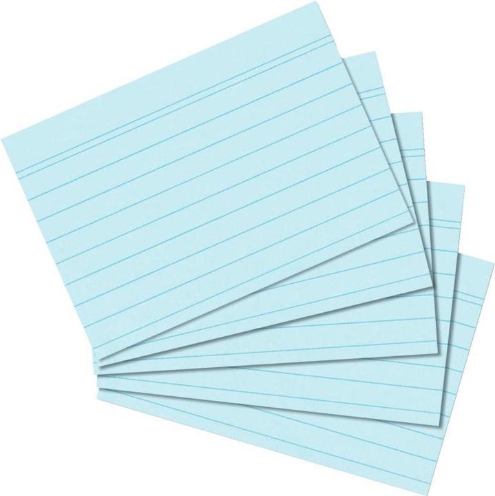 Herlitz Schede, DIN A7, foderate, blu in carta, 170 g/m², senza legno, colore della linea: blu, doppio (A7, 170 g/m², 100 x)