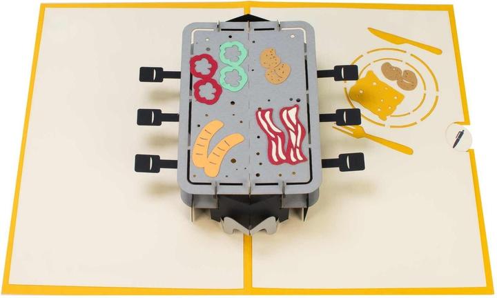 Actual product image Hervorragend 3D pop-up card raclette (1 pcs.)