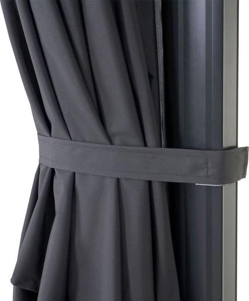Actual product image Mendler Gastronomy traffic light umbrella HWC-A96, 3x4m (Ø5m) polyester/aluminium, anthracite without (1.04 m)