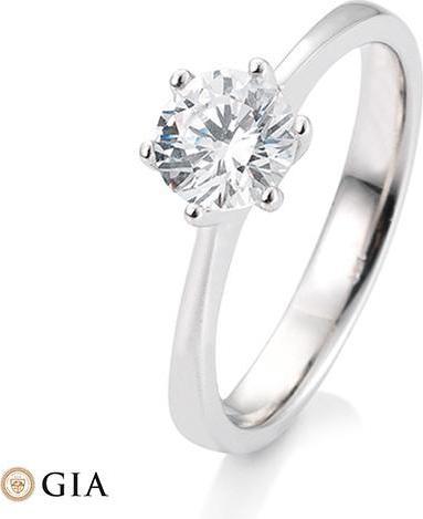 Actual product image Breuning 6 prong set 0.80-1.50 ct. (55, 750/18 K Gold)