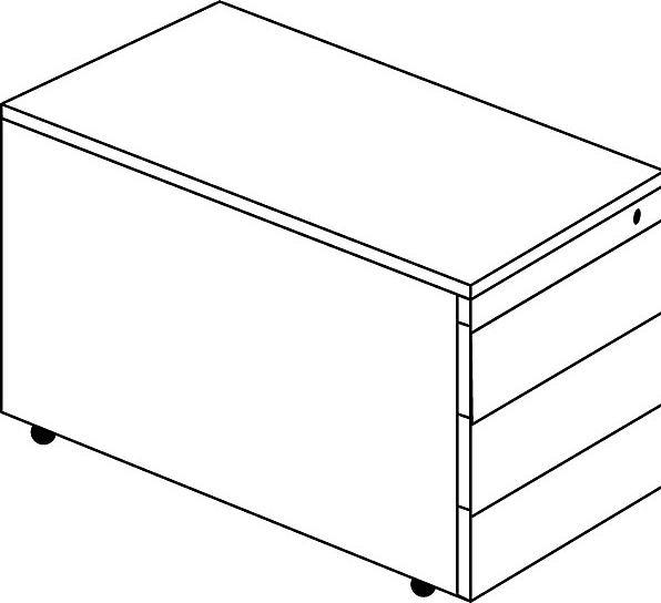 Produktbild Mauser Schubladencontainer mit Rollen (41.5 x 80 x 52.5 cm)