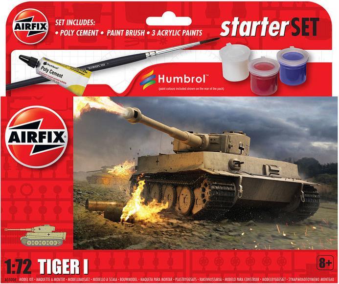 Actual product image Airfix Kit tank Tiger 1 Beginner Set 1:72