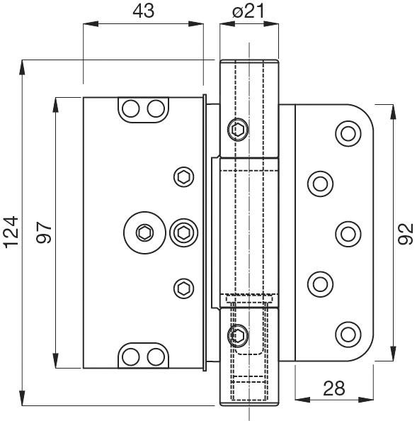 Actual product image Anuba Front door hinges Duplex 321-3D-TST