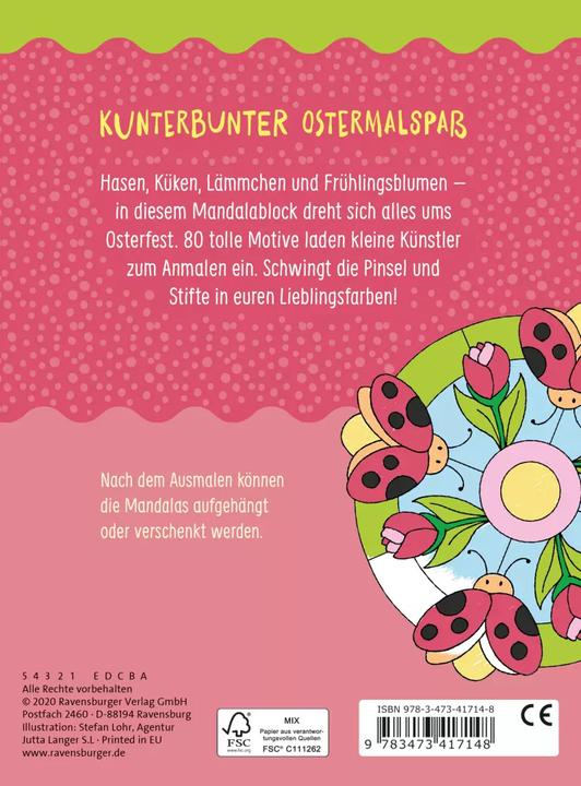 Actual product image Ravensburger Die schönsten Mandalas zu Ostern (German, Stefan Lohr, Ignasia Mayoral, 2020)