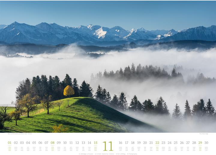 Produktbild Morgenlicht Kalender 2026 (54 x 42 cm, Englisch, Französisch, Deutsch)