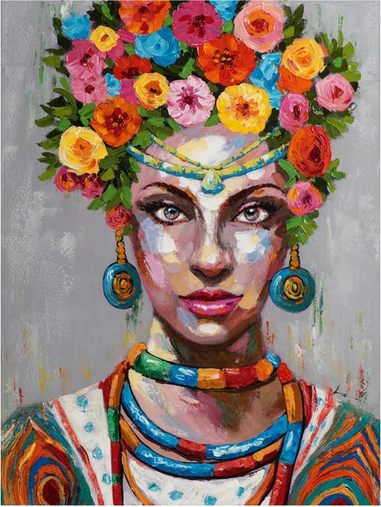 Produktbild Schubiger Bild Hübsche Frau mit Blumen (90 x 120 cm)