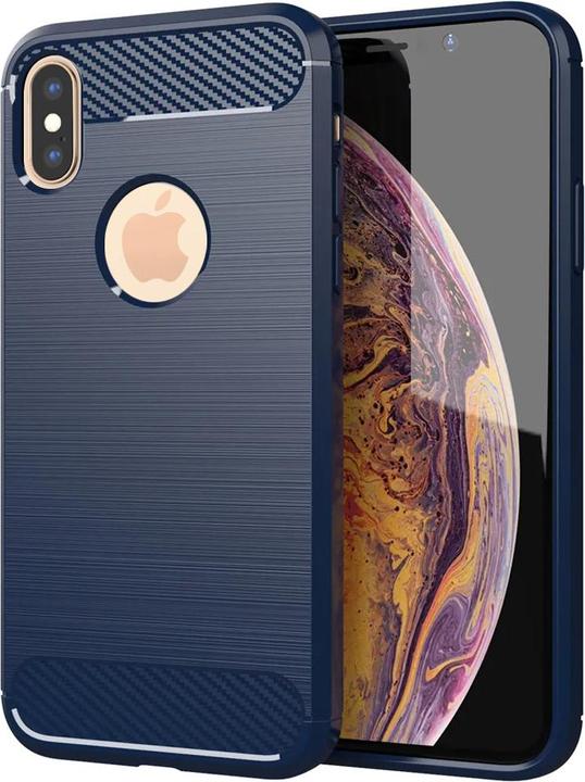 Immagine prodotto Techsuit - Carbon Silicone - iPhone XS Max - Blue (Apple iPhone XS Max)