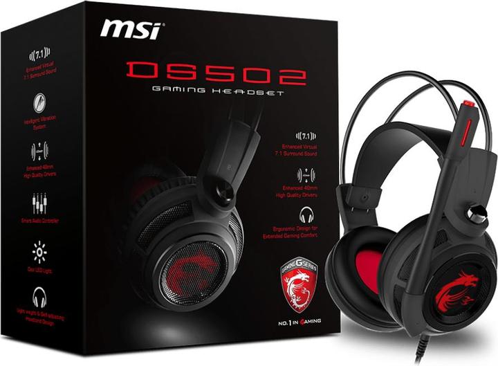 Produktbild MSI Słuchawki DS502 Czarne (S37-2100910-SV1) (Kabelgebunden)