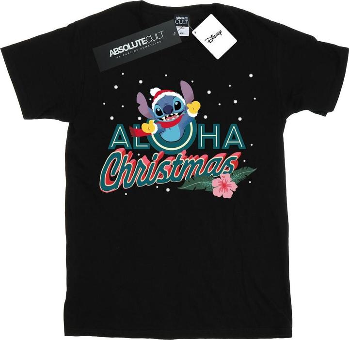 Immagine prodotto Disney Lilo And Stitch Aloha Christmas Maglietta Ampia Donna (L)