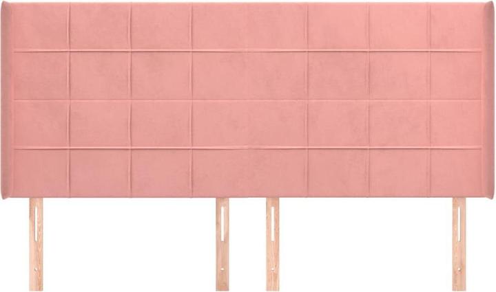 Image du produit VidaXL Kopfteil mit Ohren Rosa 203x16x118/128 cm Samt,Farbe (203 x 16 x 128 cm)
