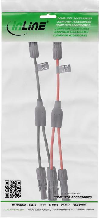 Actual product image InLine Solarkabel 2-fach Verteiler-Set schwarz/rot 0 (Solar cable)