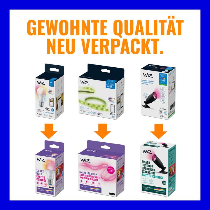 Image du produit WiZ Tunable White & Color Standard (E27, 8.50 W, 806 lm, 1 x, F)