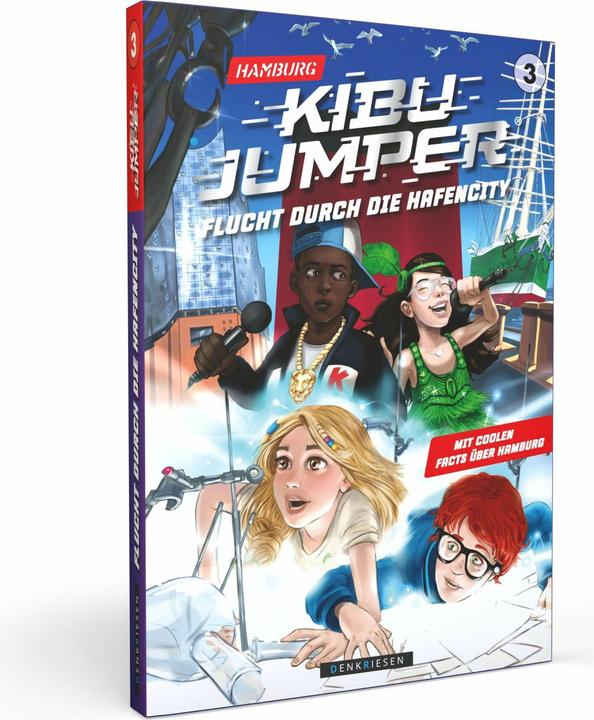Actual product image DENKRIESEN - KIBU JUMPER - Hamburg - 'Flucht durch die Hafencity' | Band 3 (Maze Kahle, Leonie Jockusch, D&R DENKRIESEN GmbH, German)
