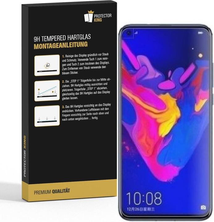 Actual product image Protectorking 3x real tempered 9H armoured glass 3D CLEAR (3 Piece, Huawei Nova 4)