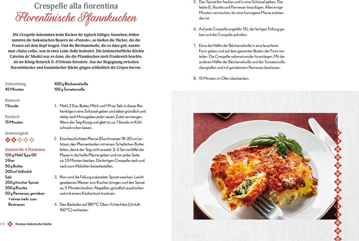 Nährwerte und Zutaten Nonnas italienische Küche (Deutsch, @nonnasilviofficial, Silvana Bini, 2024)