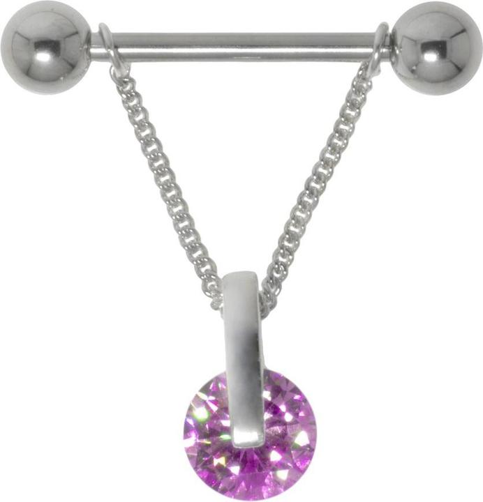 Produktbild Bijouteria Brustpiercing (Chirurgenstahl 316L, Silber 925, Zirkonia)