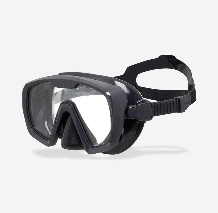 Produktbild Subea Tauchmaske Antibeschlag Silikonriemen - 100 schwarz/grau