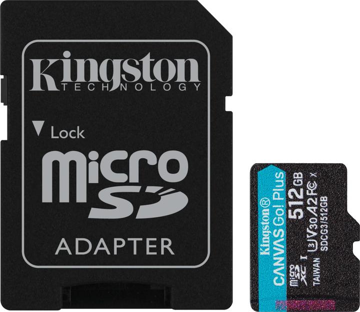 Kingston Canvas Go Plus (512 GB, microSDXC, U3, UHS-I)
