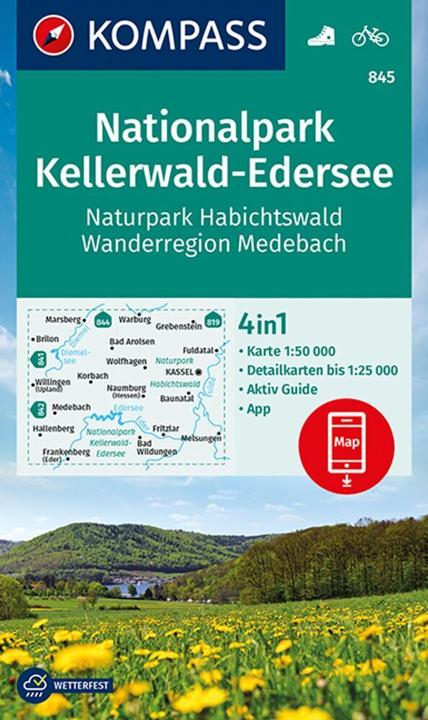 Actual product image KOMPASS Hiking map Kellerwald-Edersee