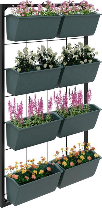 Actual product image Outsunny Plant shelf with 8 pots