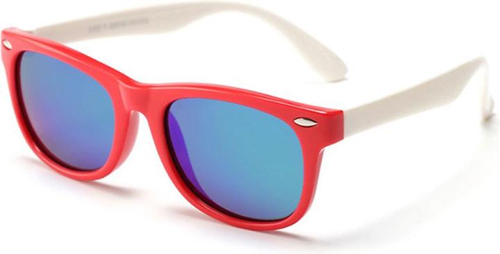 Immagine prodotto Techsuit - Occhiali da sole polarizzati (D802) - per bambini, protezione UV - Rosso / Bianco / Verde