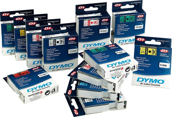 Produktbild Dymo S0720780 Standardband (0.60 cm, Schwarz)