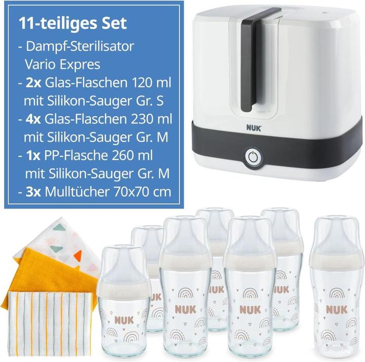 Produktbild NUK Sterilisatoren & Vaporisatoren Premium Starter-Set 11-tlg. - Dampfsterilisator