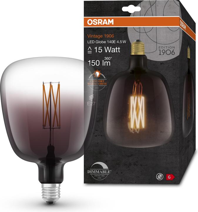 Actual product image Osram Vintage 1906 Led Big Special Shapes (E27, 4.50 W, 150 lm, 1 x, G)