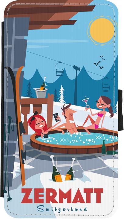 Produktbild PhoneLook Hülle Wallet schwarz Zermatt Mountain Jacuzzi (Apple iPhone XS, Apple iPhone X)