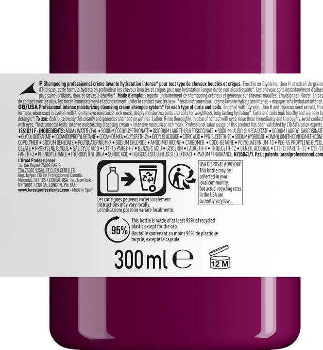 Produktbild L'Oréal Professionnel L'Oréal SERIE EXPERT Curl Expression Intense Moisturizing Cleansing Cream Shampoo (500 ml, Flüssiges Shampoo)