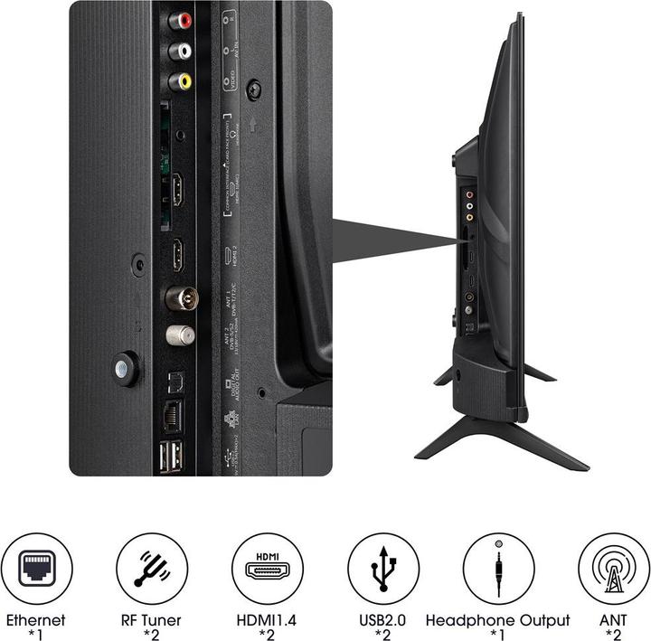 Actual product image Hisense TV 40A4K (40", LED, Full HD, 2022)