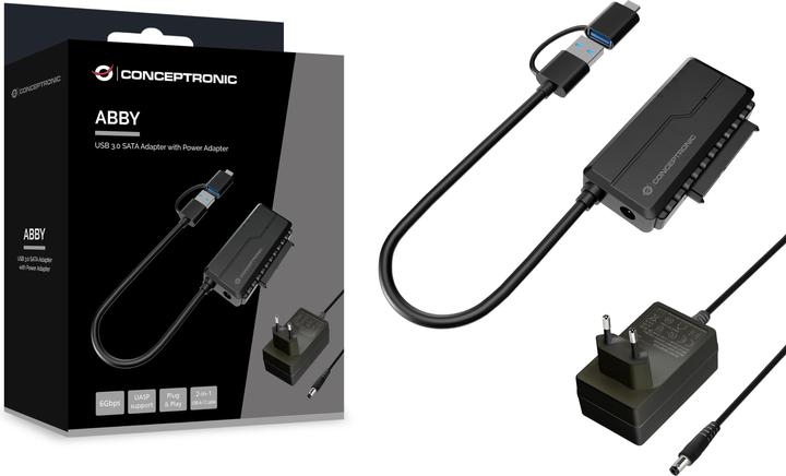 Actual product image Conceptronic Adapter USB-C -> SATA Adapter 2.5/3.