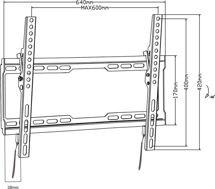 Nutritional values and ingredients Maclean TV mount max VESA 600x400 32-80 45kg Tilt adjustment +0°-10° MC-413 (Wall, 80", 45 kg)
