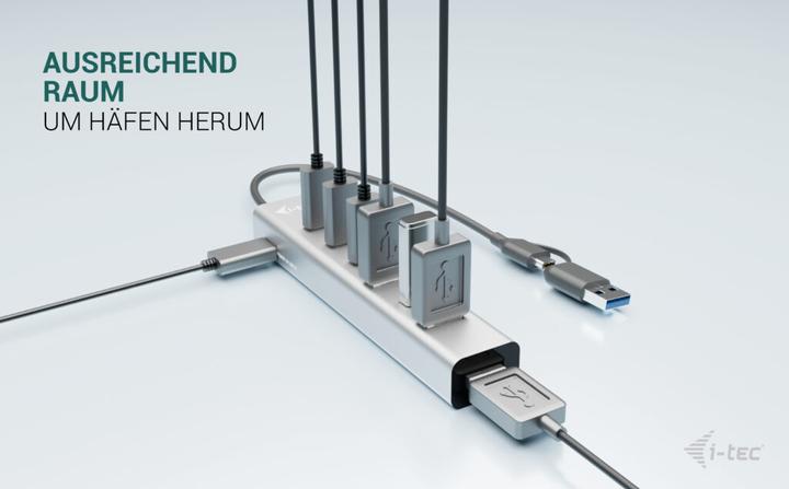 Image du produit i-tec USB-C/USB-A Charging Metal HUB 7 Port 3x USB-C 3.2 Gen. 1 4x USB-A 3.2 Gen. 1 (USB-C, USB-A, 7 Ports)