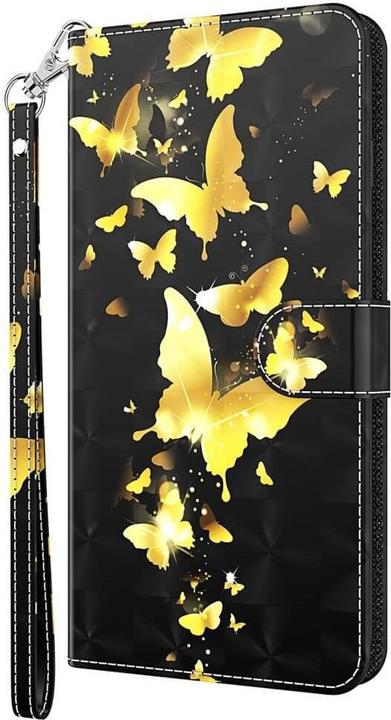 Actual product image Cover-Discount Sony Xperia 1 IV - Leather Case Butterflies gold (Sony Xperia 1 IV)