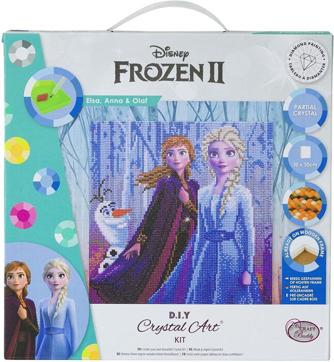 Image du produit Craft Buddy Elsa, Anna & Olaf, 30x30cm Crystal Art Kit