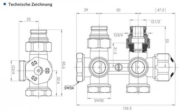 Produktbild Mert - Multi Design Ventilhahnblock Sami-Set Tiefschwarz RAL 9005