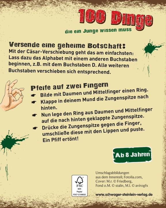 Produktbild 100 Dinge die ein Junge wissen muss (Deutsch, Philip Kiefer, 2013)