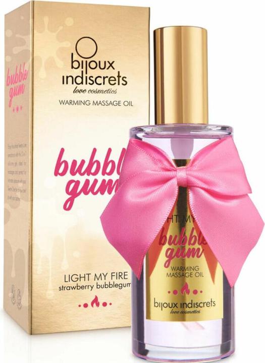 Actual product image Bijoux Indiscrets Light My Fire Massage Oil Warming Effect Gum Flavour